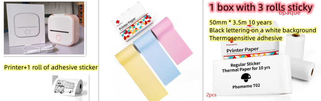 Ink-Free Pocket Printer – Aesthetic Mini Photo & Label Printer