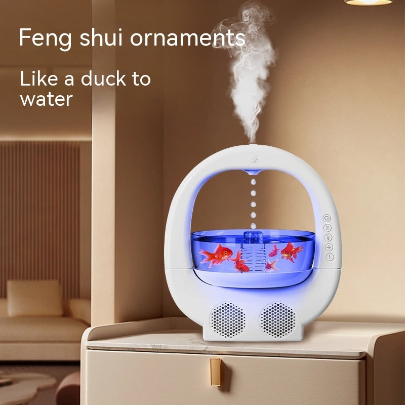 3 In 1 Anti-Gravity Humidifier Multifunctional Aromatherapy Machine Bluetooth-compatible Speaker Fish Tank Ambient Light