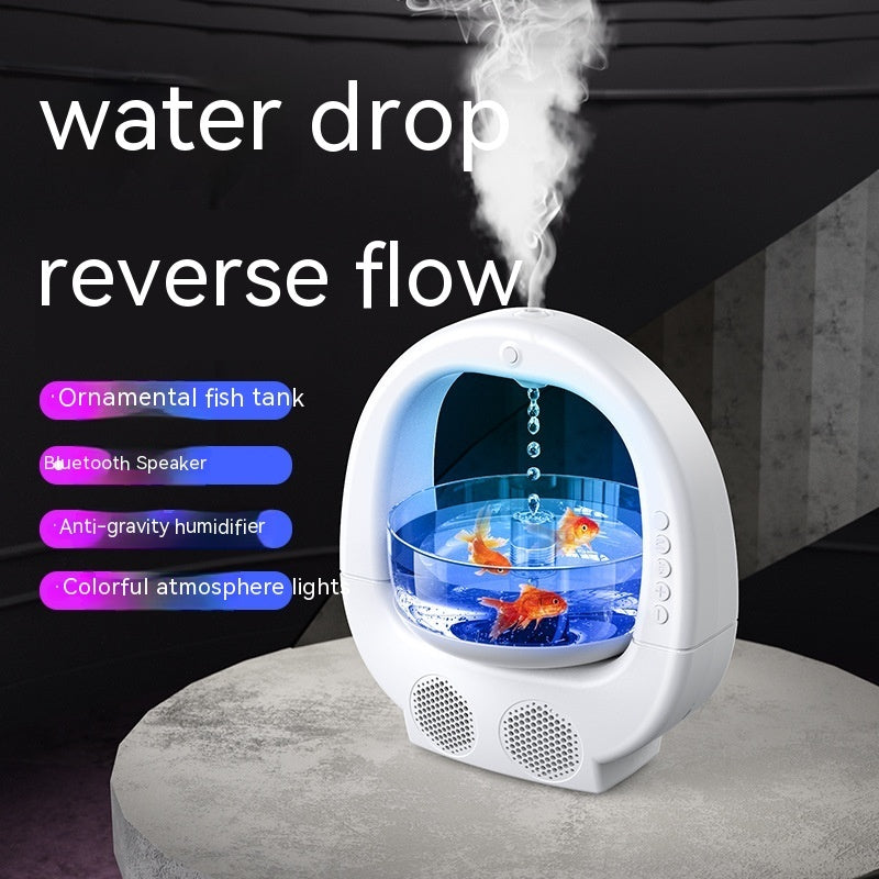 3 In 1 Anti-Gravity Humidifier Multifunctional Aromatherapy Machine Bluetooth-compatible Speaker Fish Tank Ambient Light