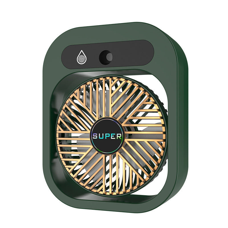Air Conditioning Fan Desk Misting Fan – USB Rechargeable, 3 Wind Speeds,Humidifier