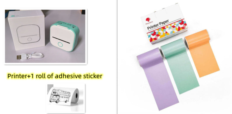 Ink-Free Pocket Printer – Aesthetic Mini Photo & Label Printer