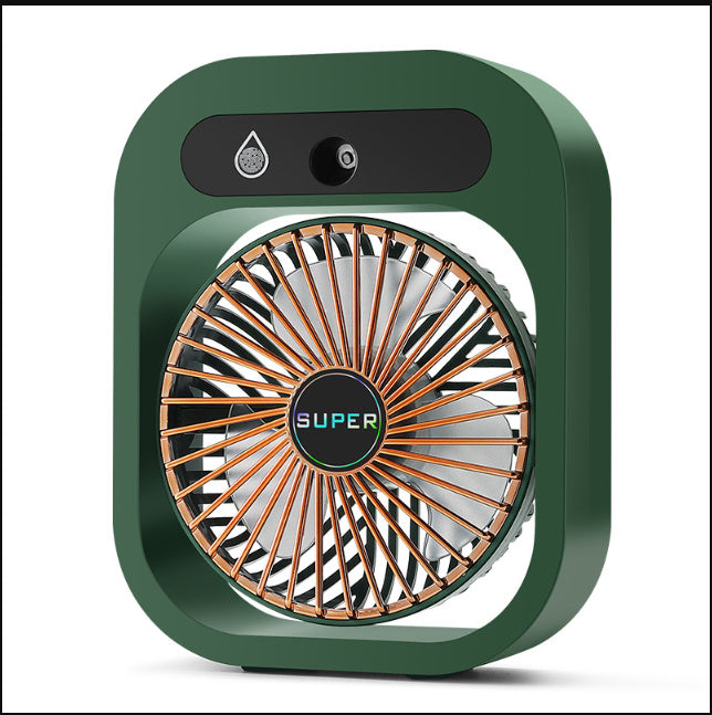 Air Conditioning Fan Desk Misting Fan – USB Rechargeable, 3 Wind Speeds,Humidifier