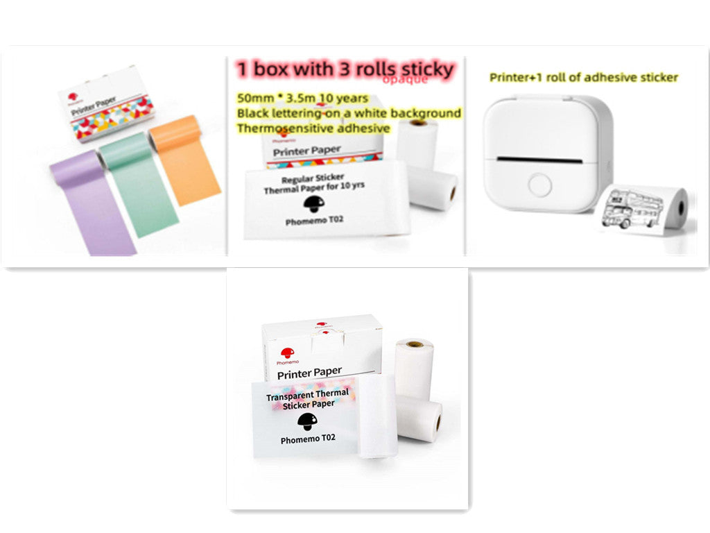 Ink-Free Pocket Printer – Aesthetic Mini Photo & Label Printer