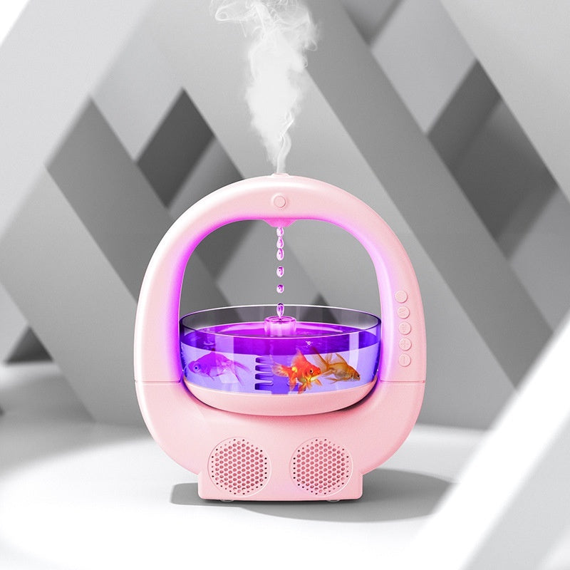 3 In 1 Anti-Gravity Humidifier Multifunctional Aromatherapy Machine Bluetooth-compatible Speaker Fish Tank Ambient Light