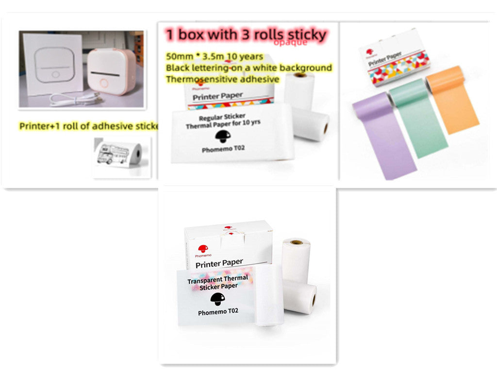 Ink-Free Pocket Printer – Aesthetic Mini Photo & Label Printer
