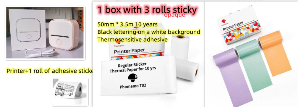 Ink-Free Pocket Printer – Aesthetic Mini Photo & Label Printer