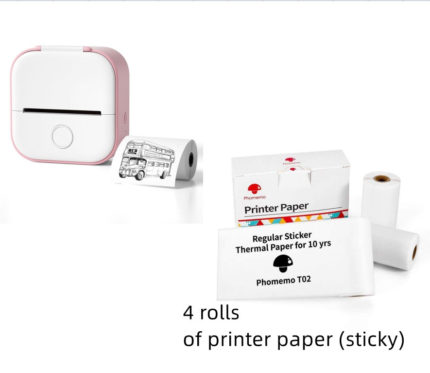 Ink-Free Pocket Printer – Aesthetic Mini Photo & Label Printer