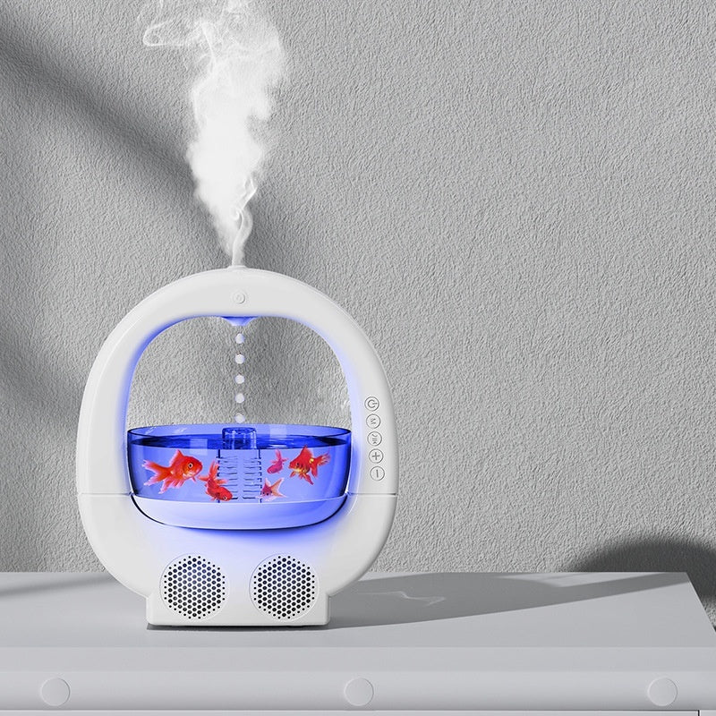 3 In 1 Anti-Gravity Humidifier Multifunctional Aromatherapy Machine Bluetooth-compatible Speaker Fish Tank Ambient Light