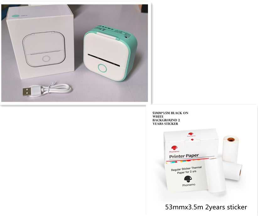 Ink-Free Pocket Printer – Aesthetic Mini Photo & Label Printer