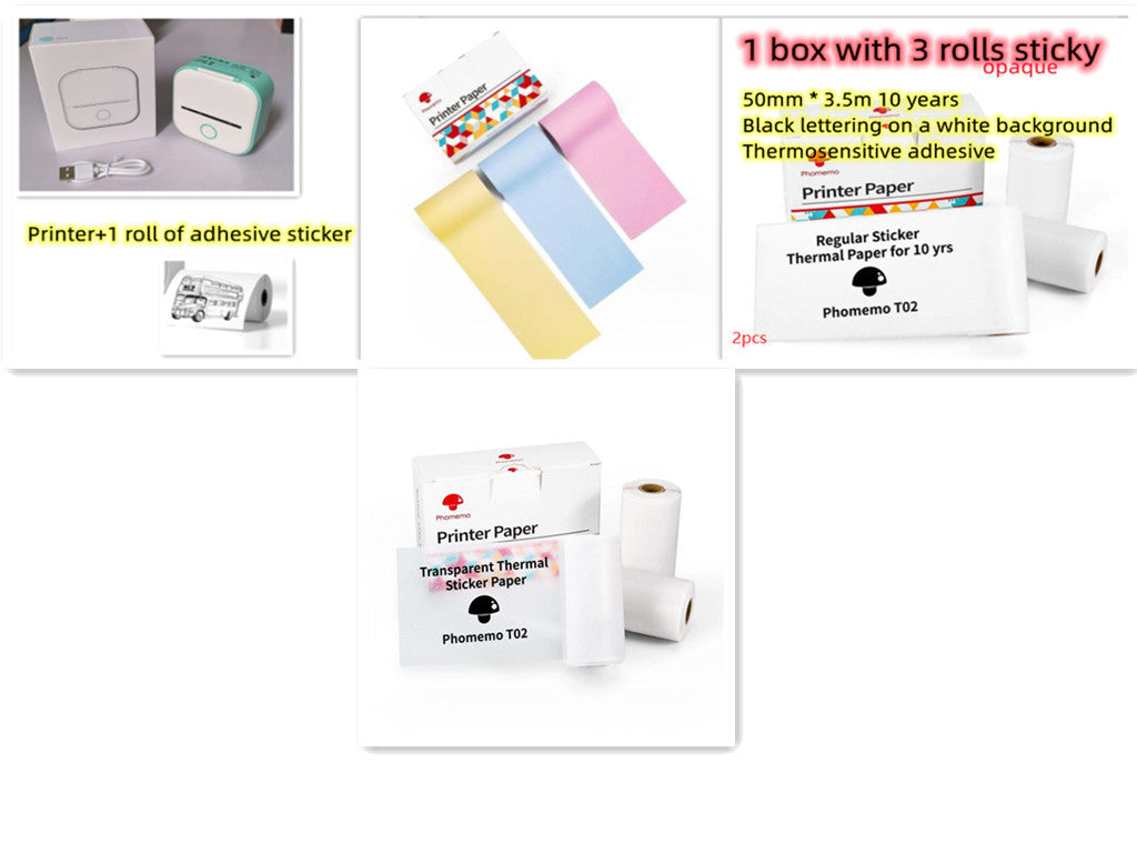 Ink-Free Pocket Printer – Aesthetic Mini Photo & Label Printer